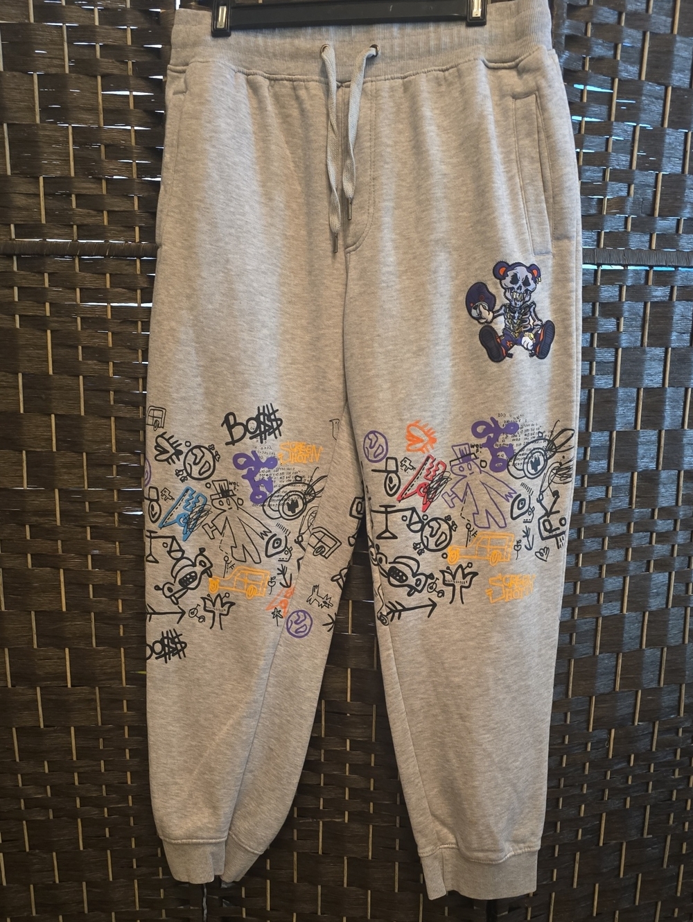 Screenshot Mens Graphic Jogger Sweatpants, 2XL, EUC
